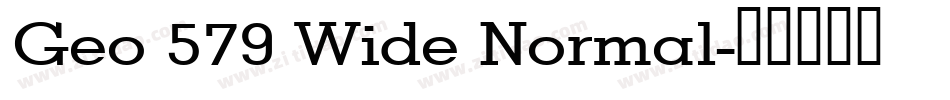 Geo 579 Wide Normal字体转换